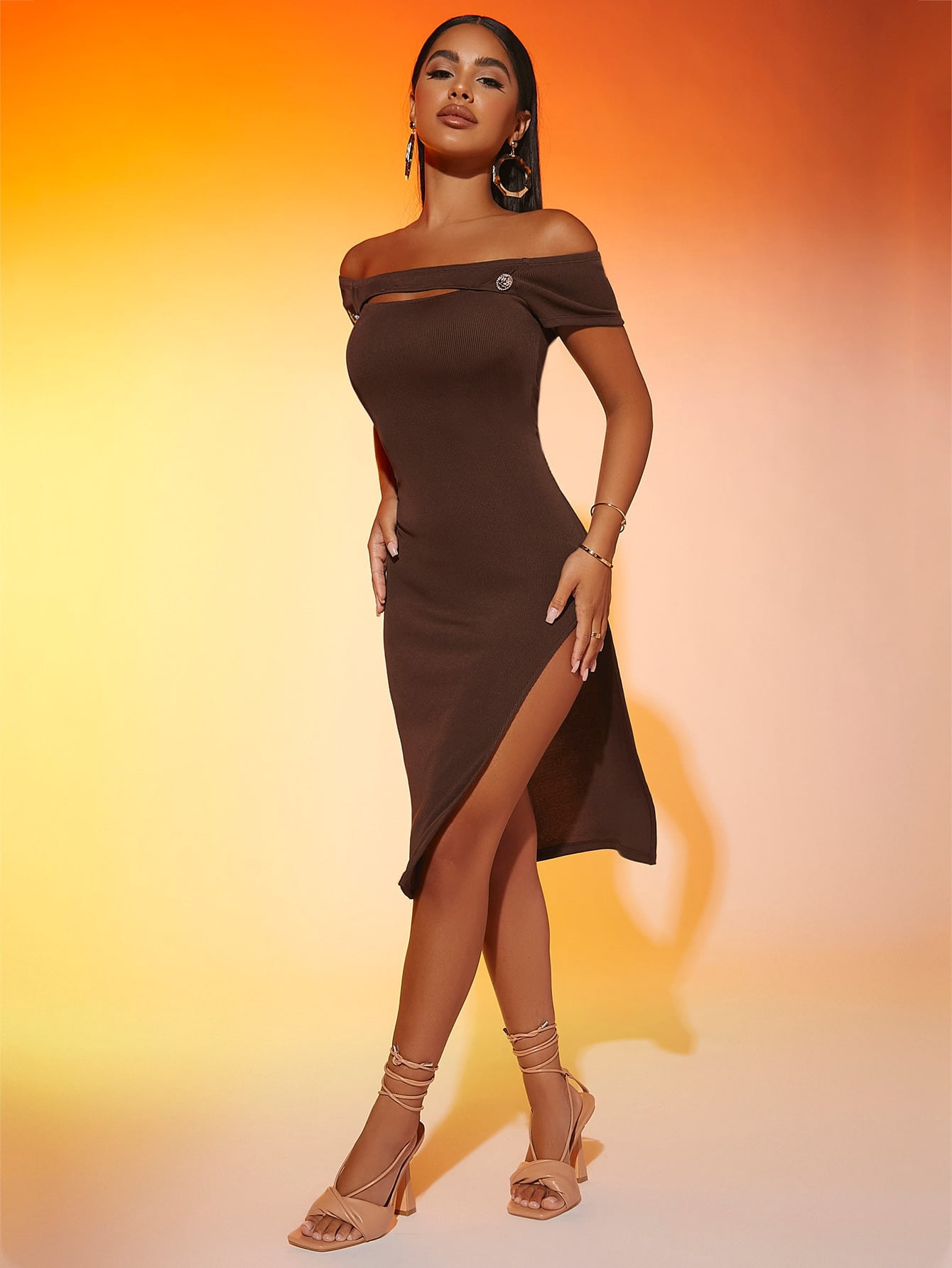 Front Split Thigh Dress 2022 Sexy 