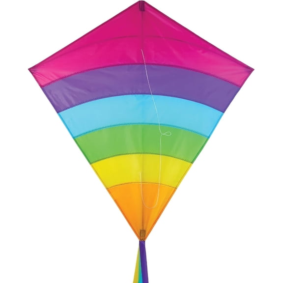 In the Breeze 3394 — Fiesta Arch 39-inch Diamond Kite — Colorful Easy Flying, Single-Line Kite, Kite Bag and Line Included