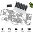 thumbnail image 3 of White and Gray Cats Large Gaming Mouse Pad for Desk,XL Big Mouse Pad Gaming Desk MatCute Mousepad Desk Pad with Non-Slip Base and Stitched Edge,Keyboard Mouse Mat for Home Office Work,31.5 x 11.8 in, 3 of 6