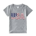 thumbnail image 3 of Kogui Boys American Flag Shirt 4th of July Shirt for Kids Boys USA Flag Shirt Toddler Boys Patriotic Shirt Baby Top T-Shirt (Grey,2 Years), 3 of 6