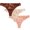 B, variant on 7Pcs Women's Satin Thong Panties Comfortable Bikini Briefs Frill Trim Underwear