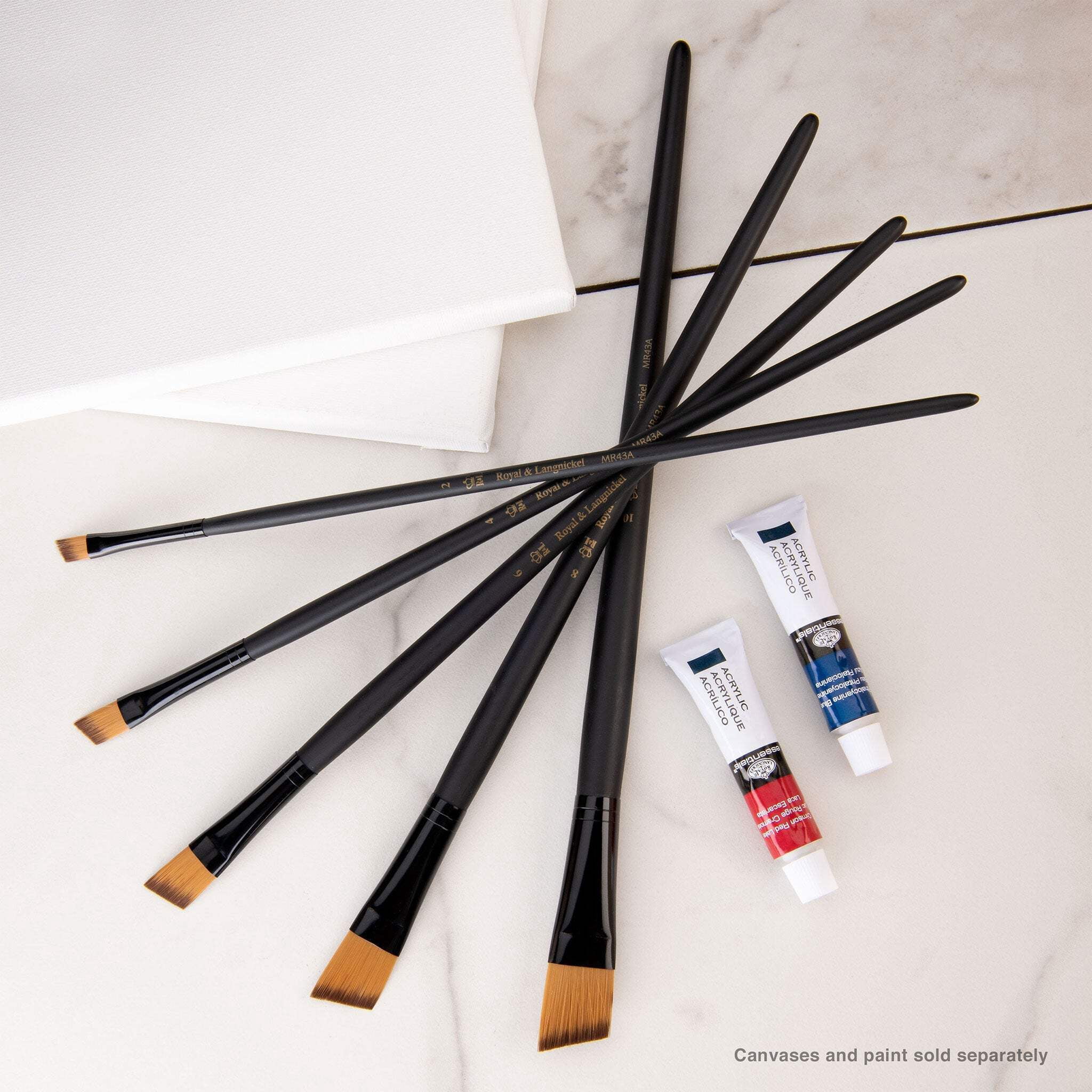 RSET-4308 | Essentials™ 5pc Gold Taklon Variety Brush Set 4308