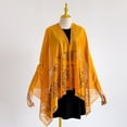 thumbnail image 5 of Lumtrix Womens Lace Shawls and Wraps for Weddings - Elegant Evening Dresses Scarfs - Sheer Shawl Wraps for Evening Party Shawl Gold One Size, 5 of 6