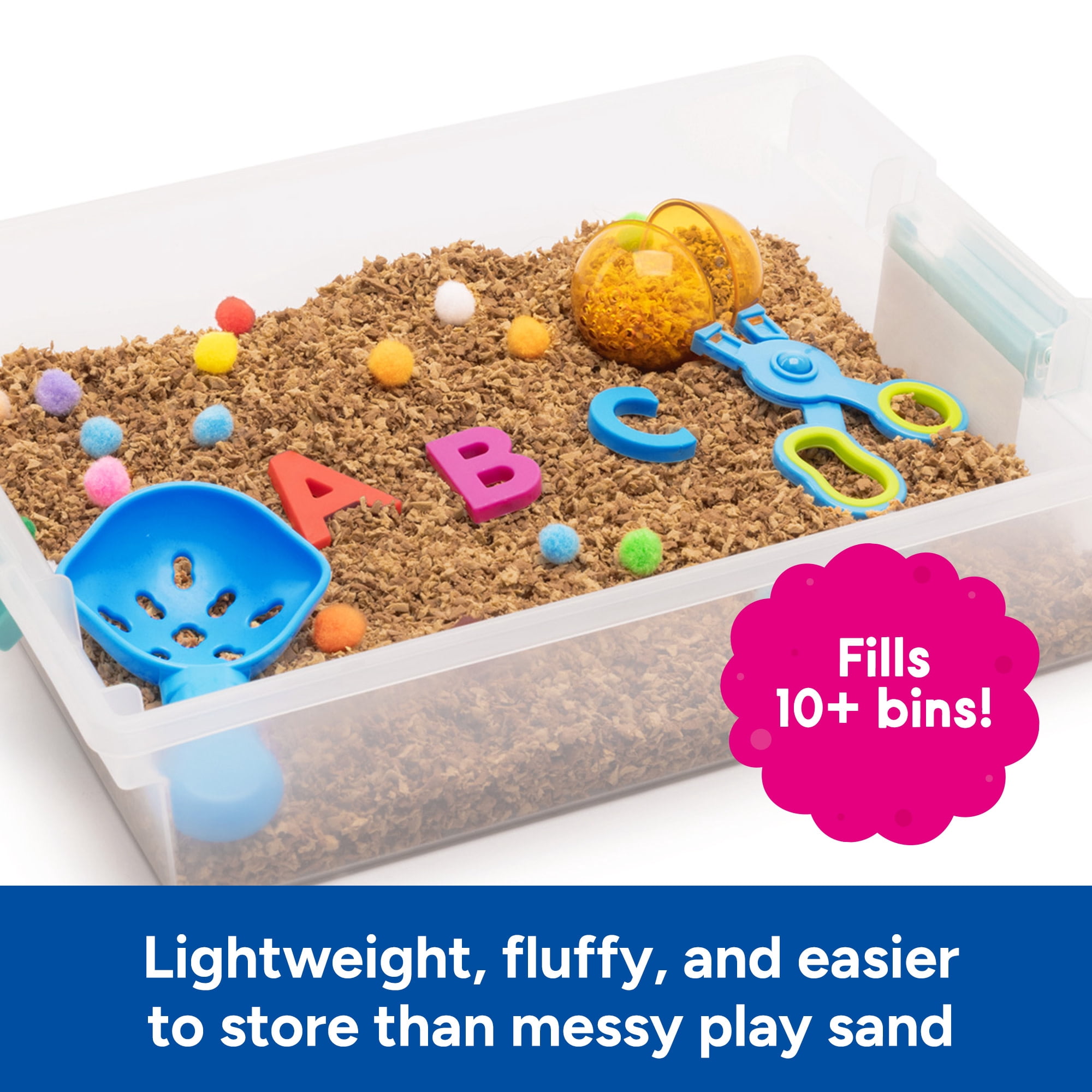 Educational Insights Pluffle Sand Bulk Pack, Sensory Bin Filler, Play Foam Set, Kids Ages 3+