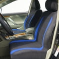 thumbnail image 4 of AUTO PLUS Juego de fundas de asiento de coche de poliéster, universales, deportivas, se ajustan a la mayoría de coches, de tela lisa, Bicolor, elegantes accesorios de coche, Protector de asiento, 4 of 4