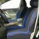 thumbnail image 4 of AUTO PLUS Juego de fundas de asiento de coche de poliéster, universales, deportivas, se ajustan a la mayoría de coches, de tela lisa, Bicolor, elegantes accesorios de coche, Protector de asiento, 4 of 4