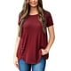 thumbnail image 1 of Pullover de Color Sólido de las Mujeres, Nuevo Botón de Manga Corta Cuello Redondo para el Uso Casual Y de Fiesta, Blusa Diaria Suave, Camiseta de Moda Callejera, 1 of 6