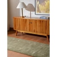 thumbnail image 3 of Rugsotic Carpets Hand Knotted Wool Area Rug 2'6''x10' Green Contemporary Runner Indoor Rug for Living Room, Bedroom Antimicrobial L00520, 3 of 6
