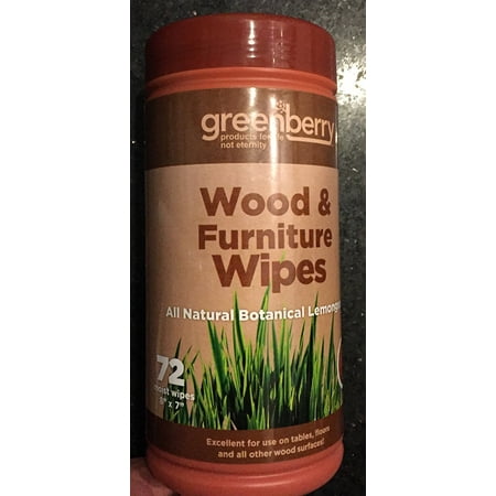Greenberry Wood and Furniture Wipes in All Natural Botanical Lemongrass, EASY CLEAN-UP: Fast, easy and convenient way to clean up everyday household dirt and spills.., By (Best Natural Way To Clean Thc Out Of Your System)