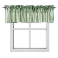 thumbnail image 2 of 1 piece S18 luxury straight sheer faux silk window curtain valance for kitchen bathroom décor with rod pocket sage color 55" wide X 18" long, 2 of 3