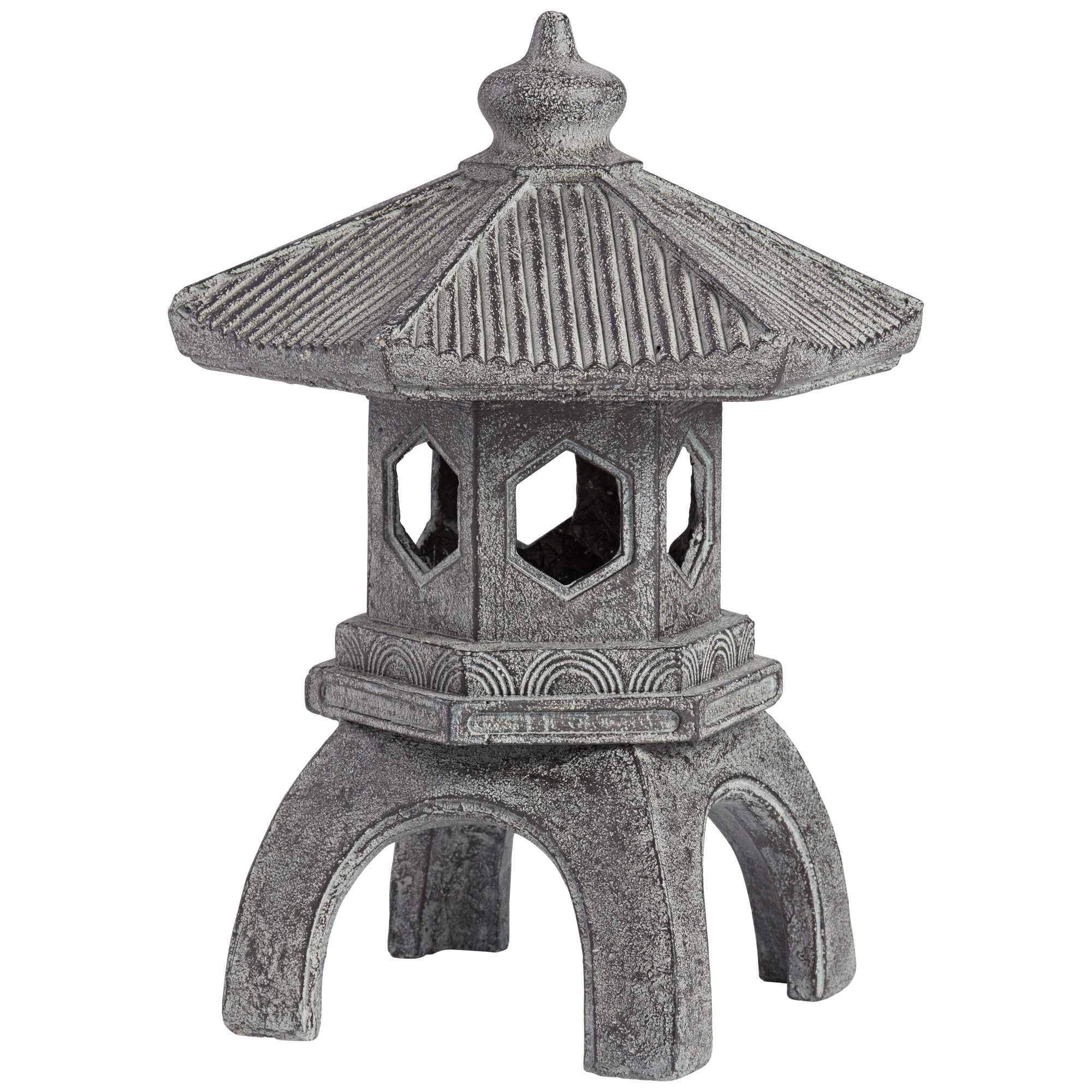 John Timberland Pagoda Statue Sculpture Asian Japanese Garden Decor Indoor Outdoor Front Porch Old Faux Stone Finish 16 1/2" Tall
