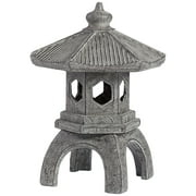 John Timberland Pagoda Statue Sculpture Asian Japanese Garden Decor Indoor Outdoor Front Porch Old Faux Stone Finish 16 1/2 Tall