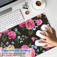 thumbnail image 4 of Long Mouse Pads for Desk,Pioneer Flower Floral Print Pattern Desk Mats on Top Of Desks, Desk Mouse Pad Extra Large with 3mm Non-Slip Base and Stitched Edge for Gaming,Office,Work,Home 31.5"x11.8", 4 of 6