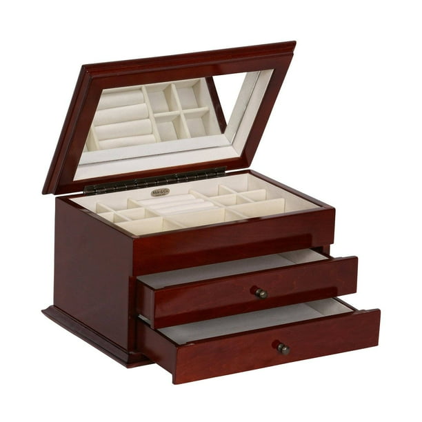 Mele Co Mele Amp Co Brayden Wooden Jewelry Box Walnut Walmart Com Walmart Com