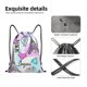 thumbnail image 4 of Fotbe Eiffel Tower and Hearts Bolsa Mochila con Cordón Estampada, Bolsa de Gimnasio Deportiva, Bolsa Cinch, Bolsa con Cordón para Hombres y Mujeres-Small, 4 of 6