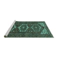 thumbnail image 2 of Ahgly Company Machine Washable Indoor Rectangle Persian Turquoise Blue Traditional Area Rugs, 2' x 3', 2 of 4