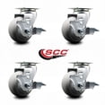 thumbnail image 2 of Tool Box Caster Wheel Set – 4 Inch Thermoplastic Rubber Swivel Casters – SCC, 2 of 2