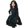 thumbnail image 6 of LUOGENLI Girls' Dresses Size 10-12 for Graduation Black Toddler Kids Girls Cute Sequin Glitter Party Carnival Gown Princess Formal Dress Dresses for Girls 4T Girls Dresses Size 7 Fancy 3-4 Years, 6 of 7