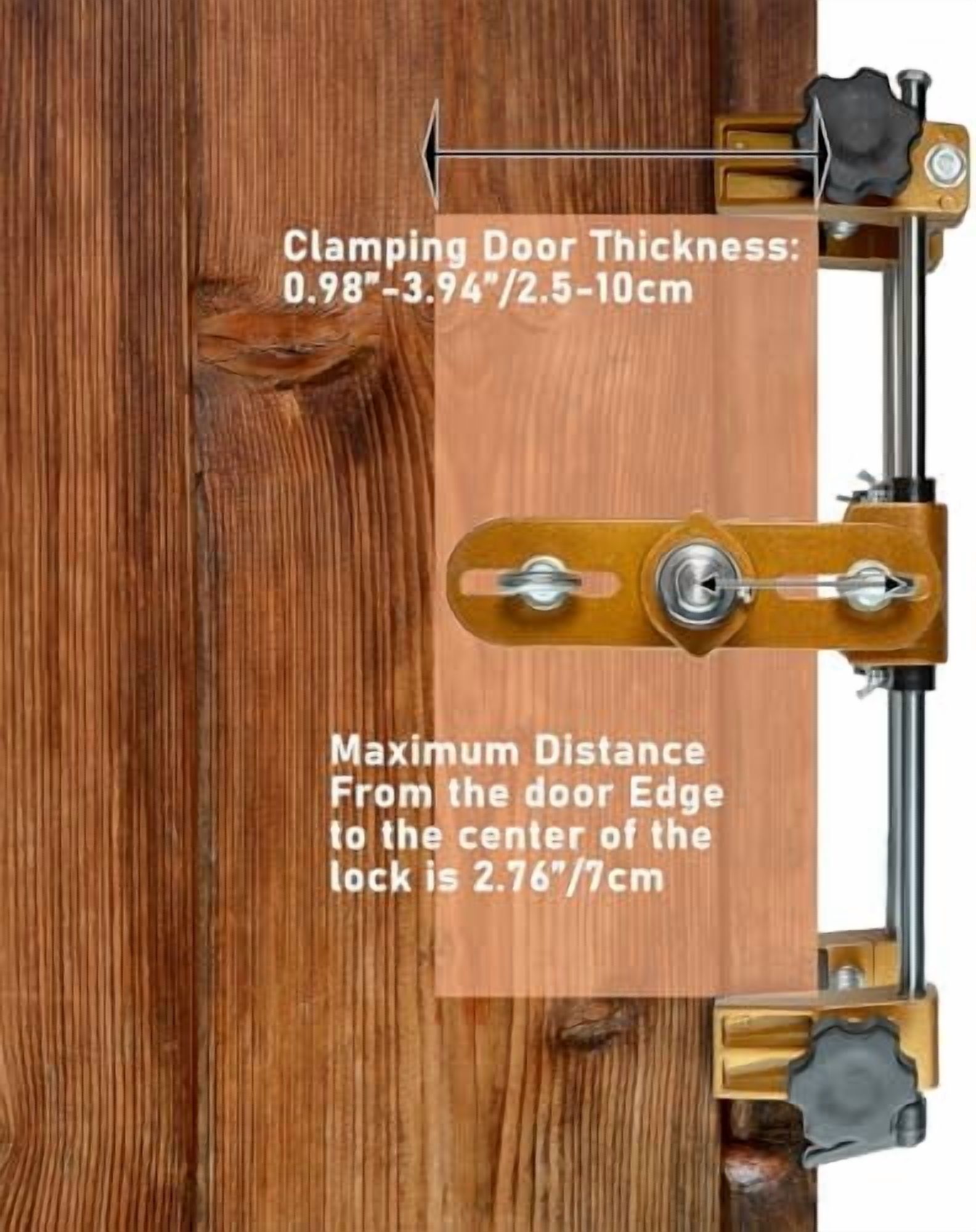 Mortise Lock Jig,Door Lock Hole Opener Kit for Wooden Doors,Door Lock Installation Kit Mortising Machine Mortise Jig with 3 Drill Bits,Suitable for Angle Grinder and Electric Hand Drill