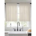 thumbnail image 3 of Ivory White Semi Sheer Window Curtains 54 Inches Long, Modern Pure Ivory White Rod Pocket Voile Silky Chiffon Curtain Light Filtering Drapes for Living Room, Kitchen, Bedroom, 52"x54", 2 Panels, 3 of 9