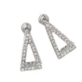 thumbnail image 3 of Pendientes de Imitación de Aleación de Cristal Triangular Salvador Plata, 3 of 6