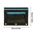 thumbnail image 3 of TFYZYY Double Layer Mesh Pencil Case Large Capacity Zipper Organizer for Stationery, Durable Cloth with Three Rings for Binder, Portable Writing Supplies Storage, 3 of 6