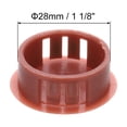 thumbnail image 2 of Uxcell 64Pcs 28mm Tapones para agujeros redondos de nylon plástico marrón-rojo, 2 of 6
