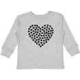 thumbnail image 3 of Inktastic Heart Made Of Paws, Dog Paws, Puppy Paws - Black Boys or Girls Long Sleeve Toddler T-Shirt, 3 of 5
