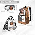 thumbnail image 4 of ZUXONGSY Dachshund Dog Print 17" Clear Backpack for School Girls & Boys – 3Pcs Set with Lunch Box & Pencil Case, Heavy Duty PVC for Preschool, Kindergarten, 4 of 5