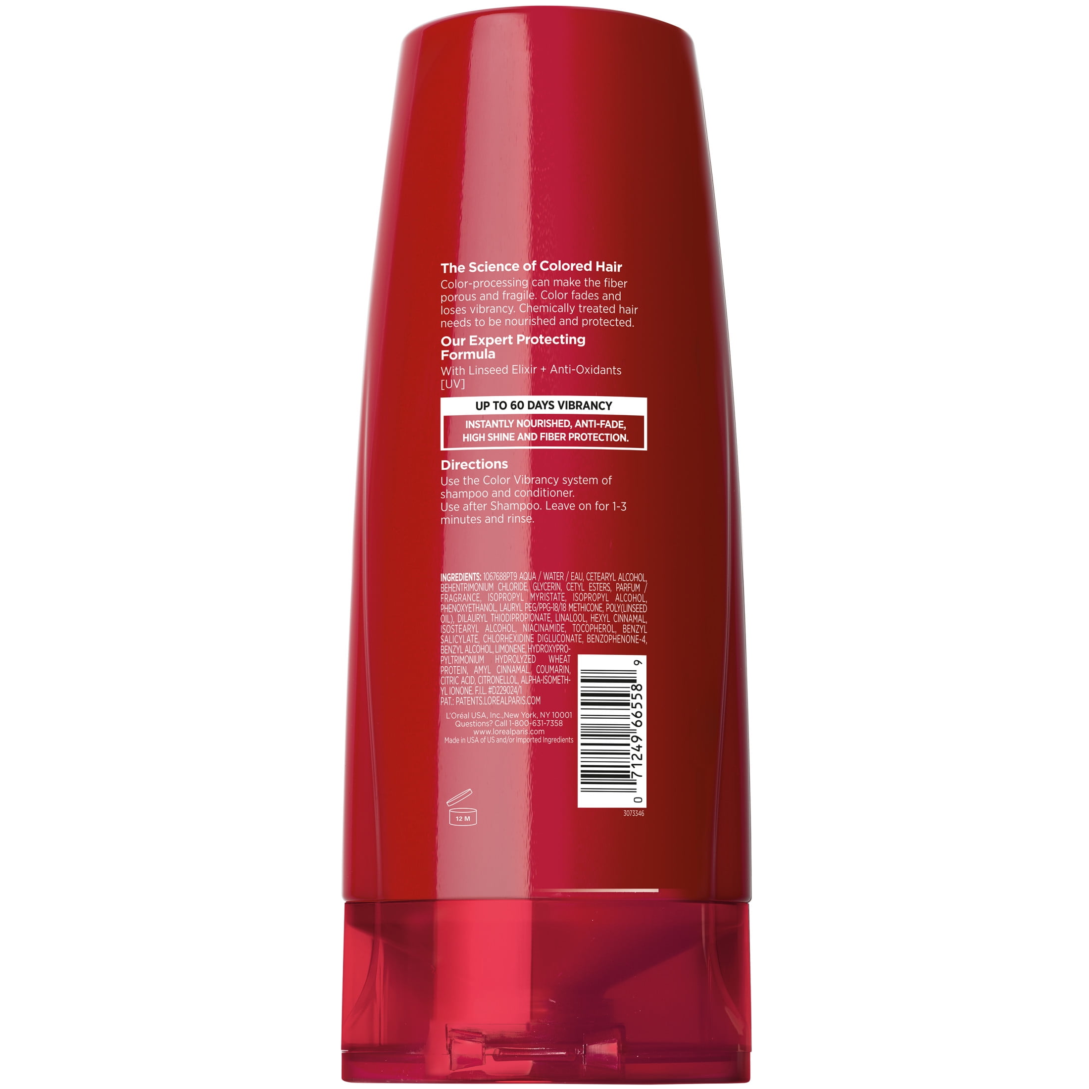 LOreal Paris Elvive Color Vibrancy Fade Defying Conditioner, Squeeze, 13.5 fl oz  (图4)