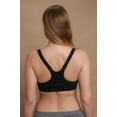 thumbnail image 2 of Women's Cottonique W12290 Latex Free Organic Cotton Racerback Pullover Bra (Black 34C), 2 of 5
