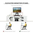 thumbnail image 4 of HOMCOM L-Shaped Computer Desk Workstation w/ Monitor Stand 3 Host Shelves, 4 of 10