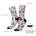 thumbnail image 4 of Hirioo Mexican Bright Style Pattern Adult Middle Tube Socks Breathable Sock Non-Pilling,Contrasting Color Design, 4 of 6