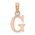 thumbnail image 1 of Diamond2Deal 14K Rose Gold Block Letter G Initial Pendant for Women, 1 of 3