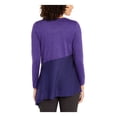 thumbnail image 2 of Alfani Womens Metallic Asymmetric Pullover Sweater Purple S, 2 of 4