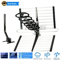 Five Star NEWEST Super Large Outdoor TV Antenna: Effortless Setup, Long-Range UHF Reception, Black