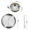 thumbnail image 4 of Shoreew Stainless Steel Coffee Cup And Saucer Set 300ml Double Wall Coffee Cup with Handles And Cover American Latte Cup Afternoon Tea Cup, 4 of 6