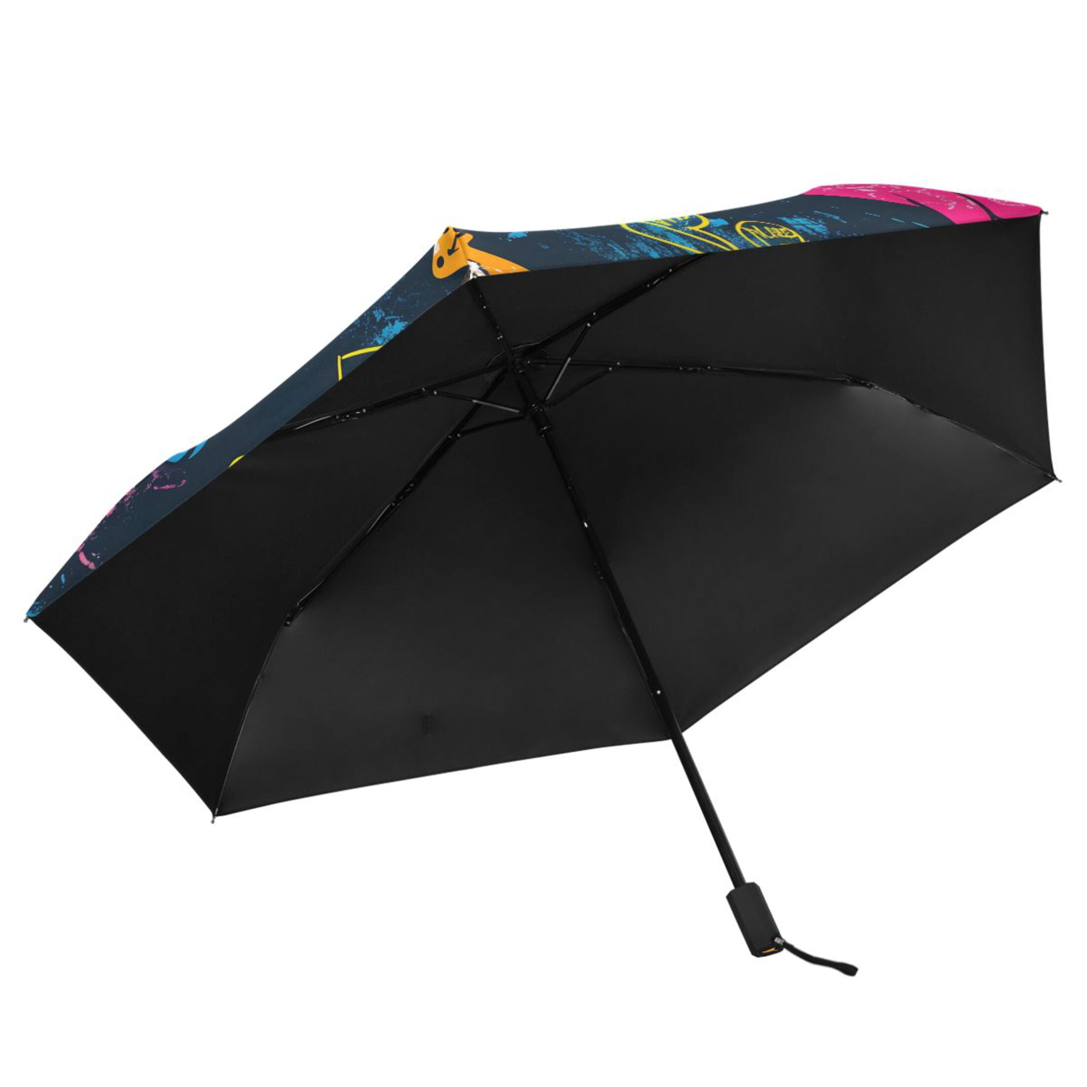 Fun Colorful Dinosaurs Compact Sun Umbrella Windproof Travel Umbrellas for Rain Strong Portable UV Protection