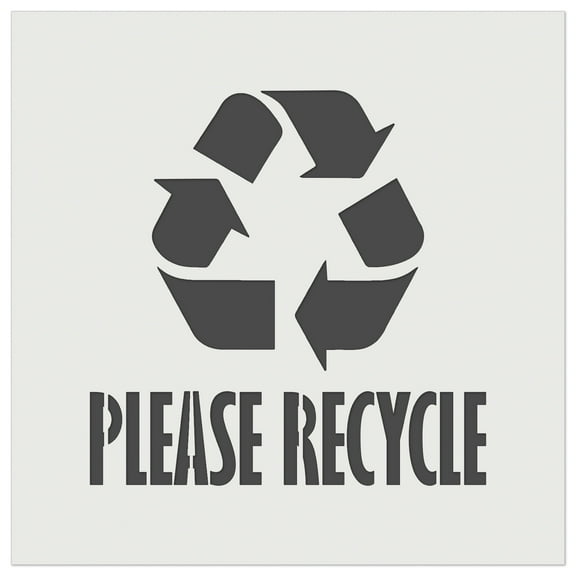 Please Recycle with Symbol DIY Cookie Wall Craft Stencil - 5.5 Inch