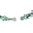 thumbnail image 4 of Genuine Fluorite Stone Green and Purple Twisted Beaded Necklace, 4 of 7