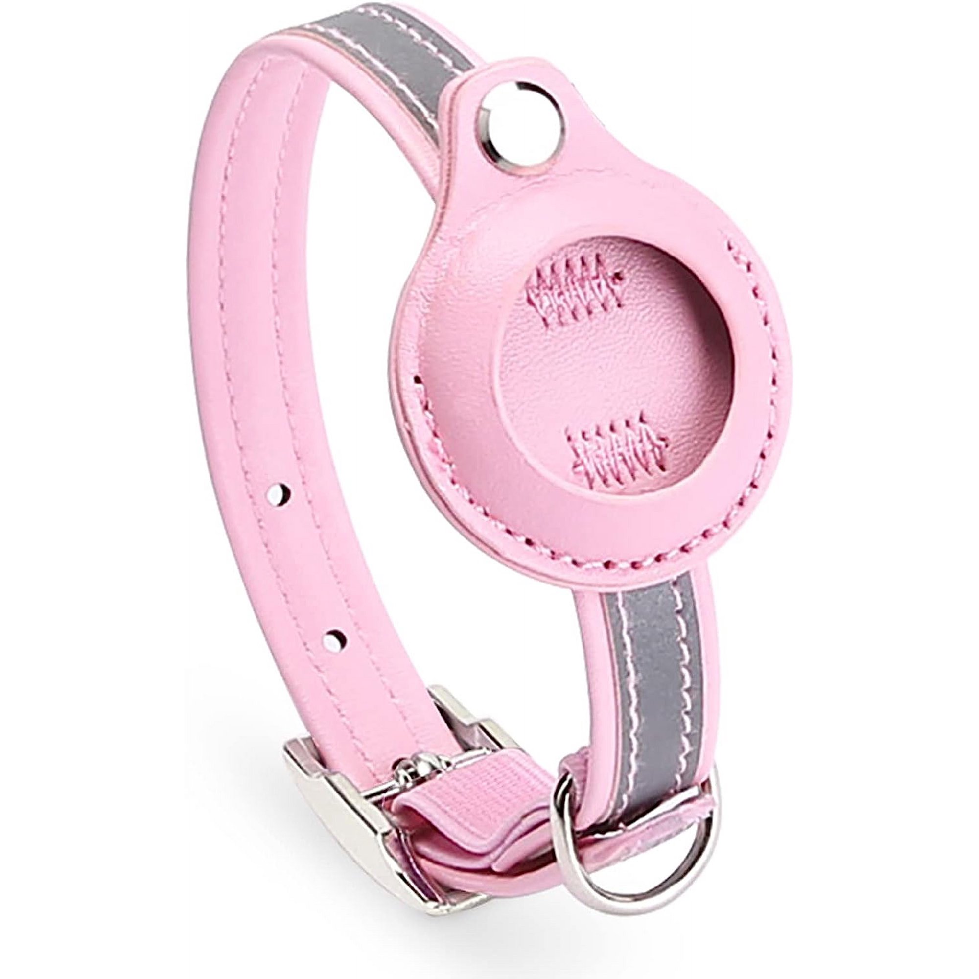 Collier GPS Pour Chat Avec Traqueur Temps Réel - Réfléchissant, Détachable, étanche, Rose Et Noir, Suivi Mobile