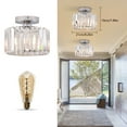 thumbnail image 4 of 110V Modern Ceiling Mount Chandelier Light Crystal Ceiling Light Fixture Flush Mount Ceiling Lamp, 4 of 19