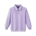 thumbnail image 2 of Mceream Girl's Casual Sweatshirt Lapel Long Sleeve School Pullover Tops Comfort Top Fall Spring Shirts Active Baggy Clothes Casual School Uniform Shirt Uniforme De Escuela Para NiñAs 4-15 Years, 2 of 7