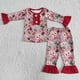 thumbnail image 1 of Conjuntos de ropa de dormir para niños, ropa de dormir con bordado de tres Santas, Top de pantalones a cuadros, pijamas de invierno y Navidad, venta al por mayor, 1 of 4