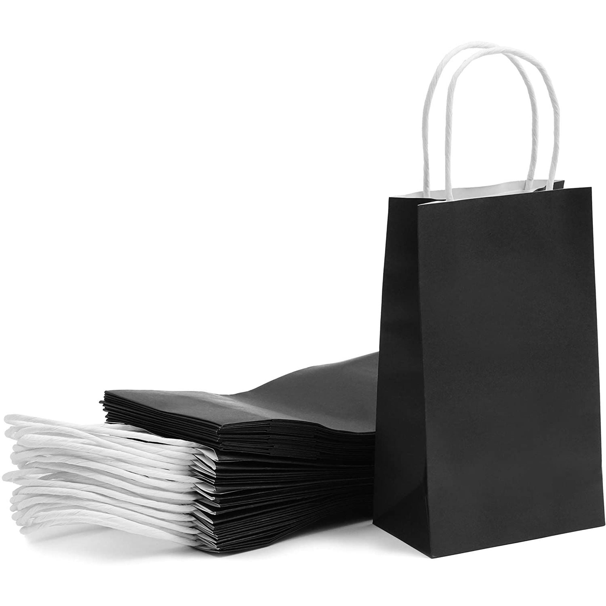 25 Pcs 5 x3 15 x9 Black Kraft Paper Gift Bags Party Favor Shopping 25-pcs-5-x3-15-x9-black-kraft-paper-gift-bags-party-favor-shopping