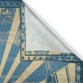 thumbnail image 3 of Ambesonne Vintage Blue Kitchen Curtains, Retro Circus Tent, 55"x39", Blue and Beige, 3 of 3