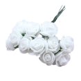 thumbnail image 1 of 12Pcs Mini Fake Foam Rose Artificial Flowers Home Wedding Car Decoration DIY Wreath Bridal Decor, 1 of 10