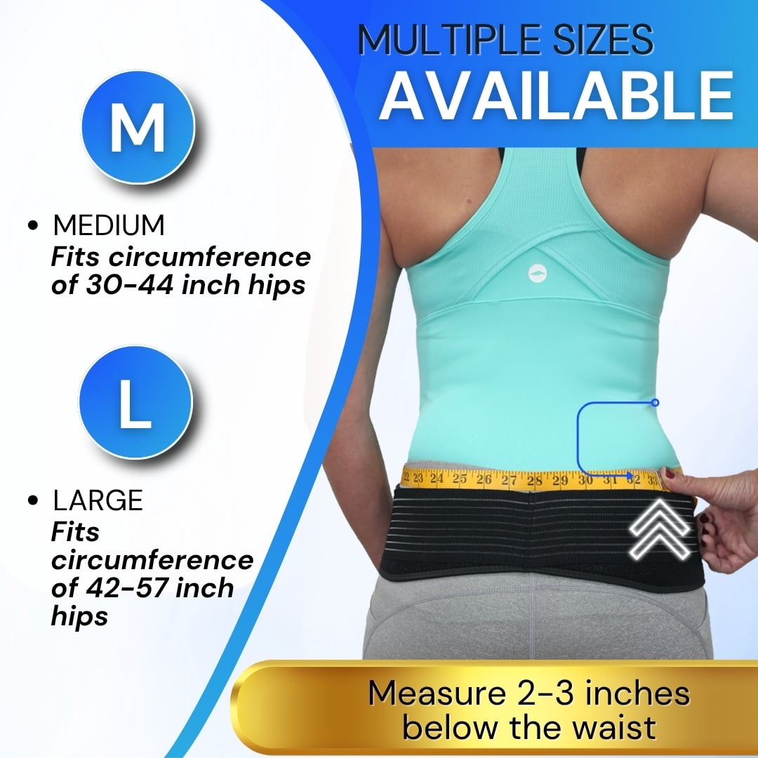 Sacroiliac Hip Belt, Adjustable Compression Support for Back, Hip & SI Joint Pain