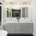 thumbnail image 3 of Design House Gracelyn Modern 4-Light Vanity Globe Light Fixtures, Satin Gold, 3 of 21