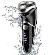 Men's Electric Razor - Corded and Cordless Rechargeable 3D Rotary Shaver Razor for Men with Pop-up Sideburn Trimmer Wet and Dry